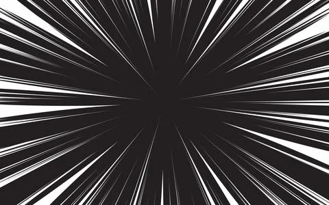 Manga speed lines of radial comic vector background. Cartoon flash, rays of.. 스톡 일러스트