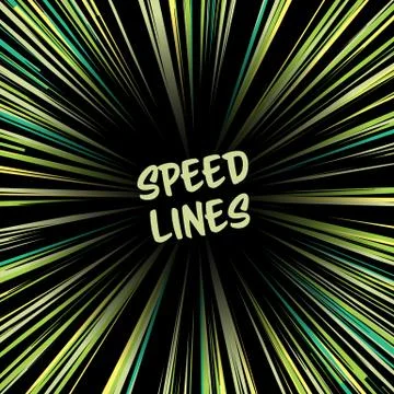 Manga Speed Lines Vector. Comic Radial Speed Lines. Ray And Acceleration Stock Illustration