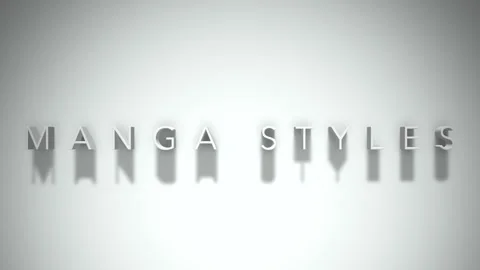 Manga styles 3D title animation white text on a white background Stock Footage 299645616