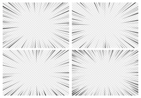 Manga transparent background, comic explosion Stock Illustration