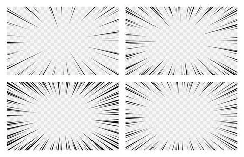 Manga transparent background, comic explosion Illustrazione stock