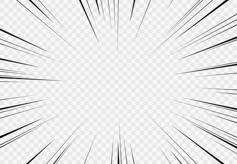 Manga transparent background, explosion lines Stockillustratie