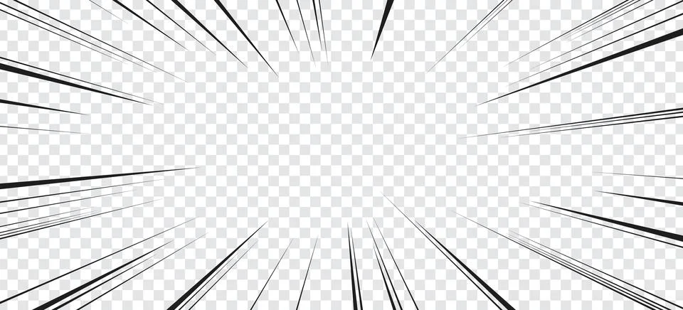 Manga transparent comic explosion, motion movement Stock Illustration