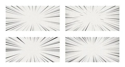 Manga vector comic effects transparent background Illustrazione stock