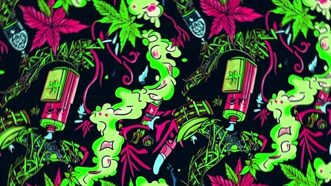 Manga Weed Vortex – Rotation Motion Video stock 306473108