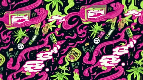 Manga Weed Vortex – Rotation Motion Stock Footage 306475387