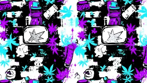 Manga Weed Wave – Diagonal Motion Stock Footage 306469879