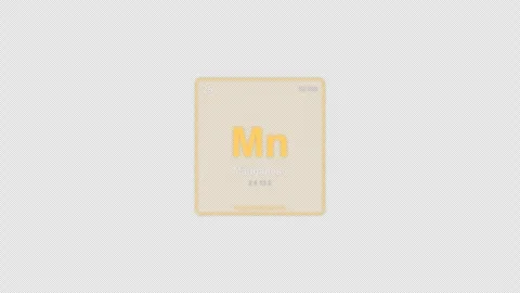 Manganese Mn Periodic Table Element Tile Labeled Animation Video Overlay Alpha 4 動画素材 339370869