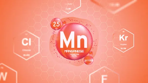 Manganese Periodic Element Cell Stock-Footage 314262044