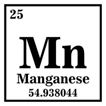 Manganese Periodic Table of the Elements Vector illustration eps 10 Stock Illustration