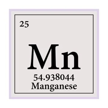 Manganese Periodic Table of the Elements Vector illustration eps 10 Stock Illustration