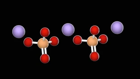 Manganese(II) phosphate. Seamless loop. RGB + Alpha (Transparent) channel. Video stock 153663236
