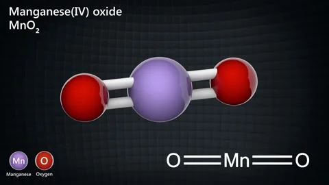 Manganese(IV) oxide. Seamless loop. Video stock 153663243