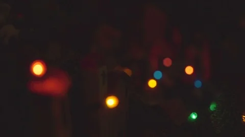 Manger in Nativity Scene Illuminated Video stock 86522434