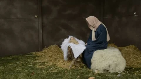 Manger scene 2 库存影片 21232073