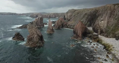 Mangersta stacks aerial Stock Footage 154870782