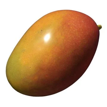 Mango 3d illustration isolated on the white background Stock Illustration