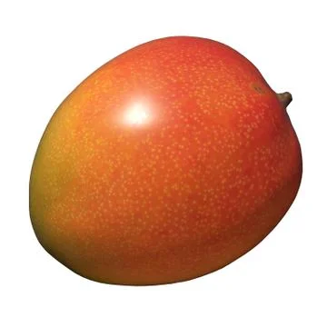 Mango 3d illustration isolated on the white background Stock Illustration