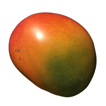 Mango 3d illustration isolated on the white background Stock Illustration