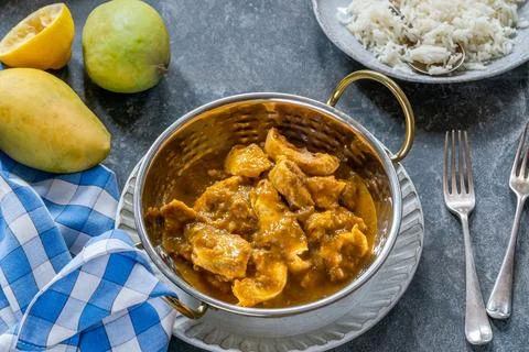 Mango and chicken curry Stock Photos