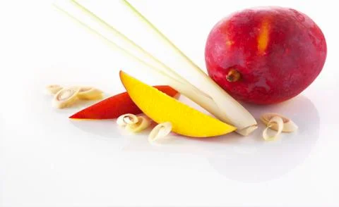 Mango and lemon grass Stock Photos
