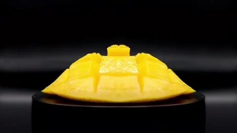 Mango on black side view Stock Footage 329665939