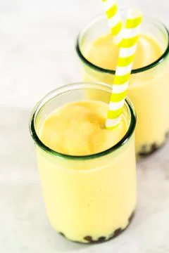Mango boba smoothie Foto stock