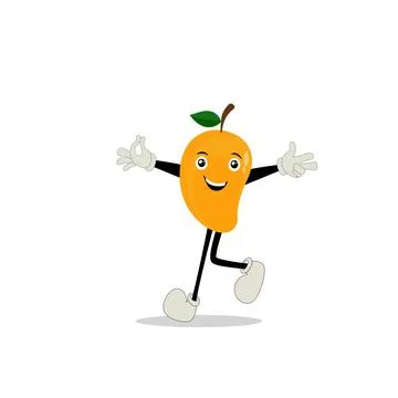 Mango character design. Kawaii mango characters vector Stock Illustration
