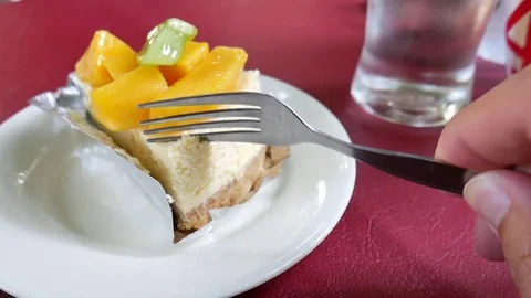 Mango Cheese Cake Stock-Footage 76476150
