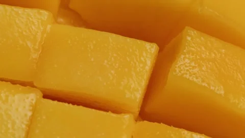 Mango close-up macro. Slice fresh exotic mango fruit texture background . Health Stock Footage 260413864