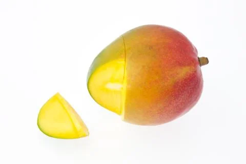 Mango with a cut-out Stock Photos