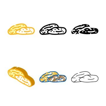 Mango dried fruit color icon vector minimal Stock Illustration