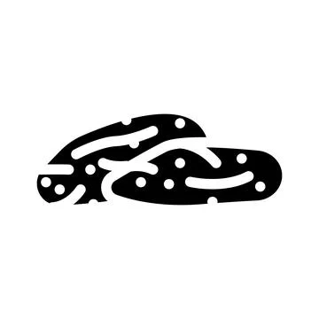Mango dried fruit glyph icon vector illustration Stock Illustration