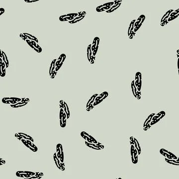Mango dried fruit glyph vector seamless pattern Stock Illustration