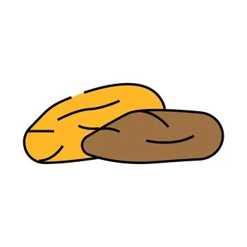 Mango dried fruit icon color illustration Stock Illustration