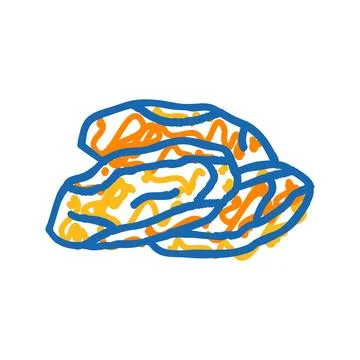 Mango dried fruit icon doodle illustration Stock Illustration