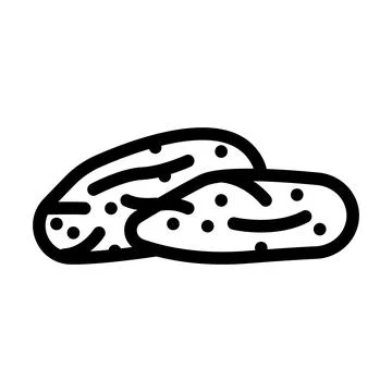 Mango dried fruit line icon vector illustration Stock Illustration