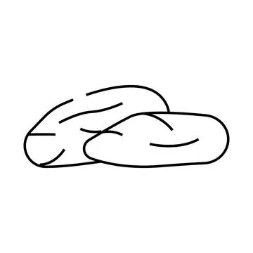 Mango dried fruit line icon vector illustration Stock Illustration