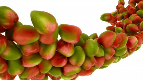 Mango flow with slow motion over white Stock Footage 767521