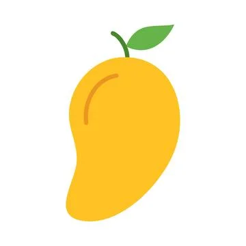 Mango fresh fruit icon vector illustration design graphic flat style yellow.. Stock-Illustration