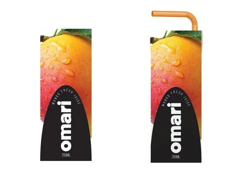 Mango Fresh Juice Packaging Design Stock Illustration
