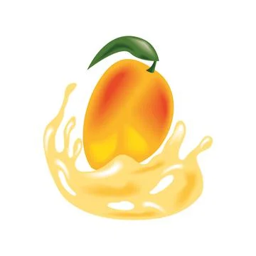 Mango fresh splash Stock Illustration