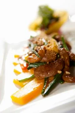 Mango fried duck Stock Photos