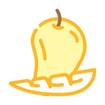 Mango fruit color icon vector illustration Stock Illustration