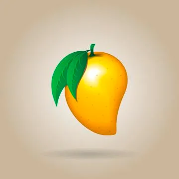 Mango fruit contour abstract on stark white background Stock-Illustration