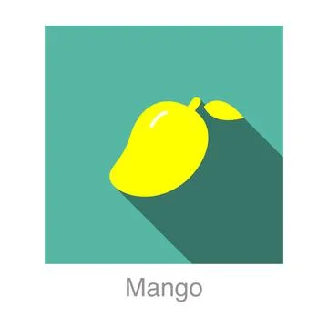 Mango fruit flat icon, vector illustration Stock-Illustration