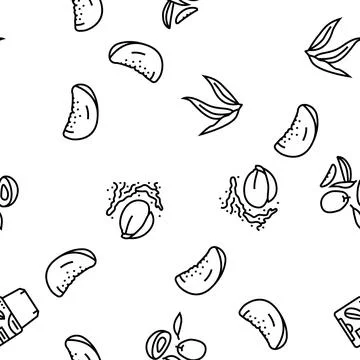 Mango fruit fresh leaf yellow vector seamless pattern Stockillustratie