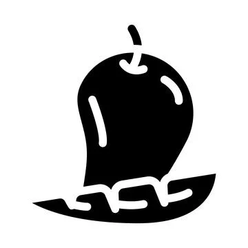 Mango fruit glyph icon vector illustration Stock Illustration