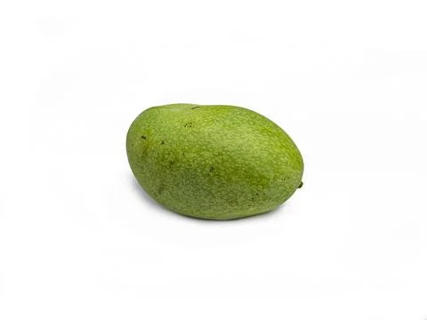 Mango fruit green isolated on a white background Stock Photos