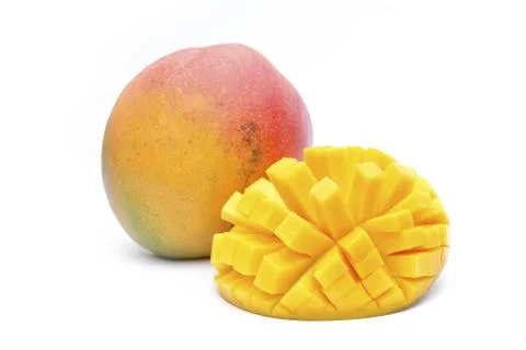 Mango fruit isolated on white background Stock Photos